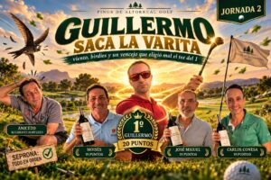 Guillermo saca la varita: viento, birdies y un vencejo que eligió mal el tee del 1